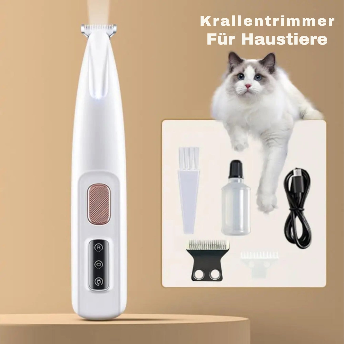 Pfotenfreund® | Leise LED-Tierschermaschine