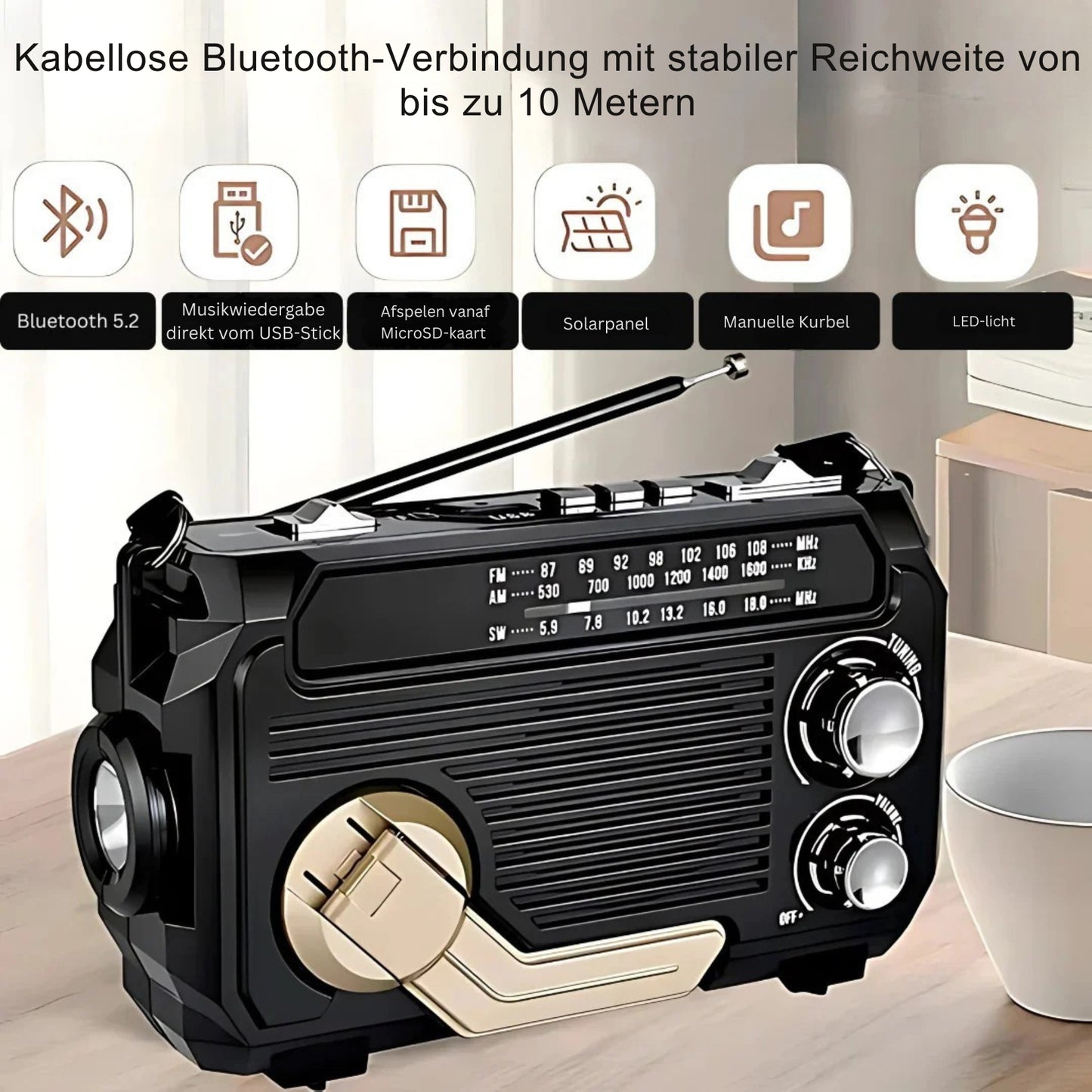 Krisenfunk 3000 | Solar Notfallradio mit SOS
